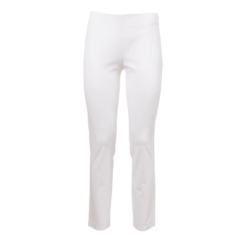 Ralph Lauren Stretch Slim-Fit Broeken White Dames