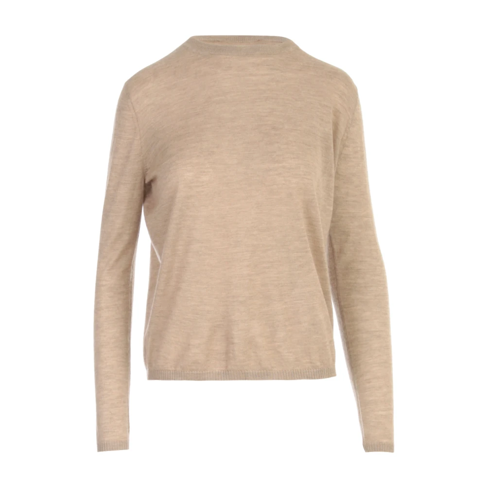 Max Mara Kasjmier Ronde Hals Sweater in Bruin Beige Dames