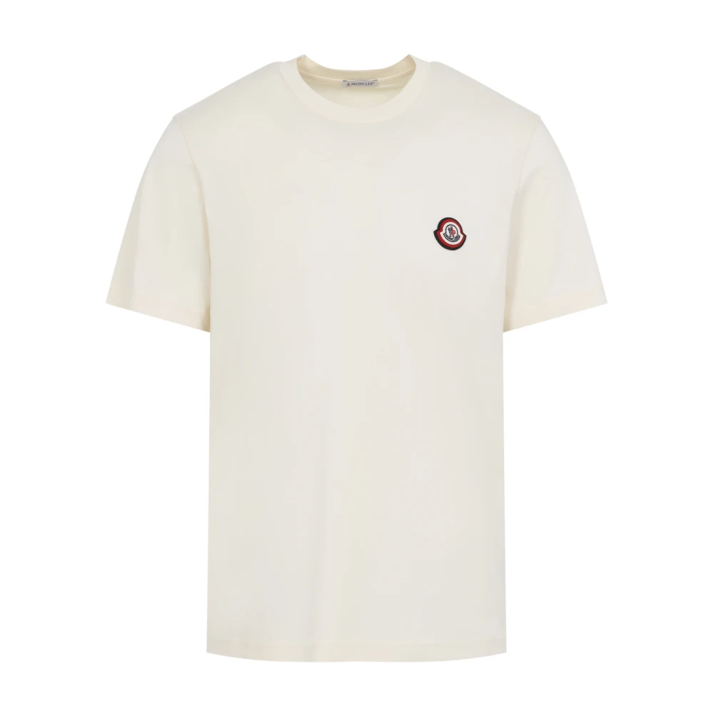 Moncler , T-Shirts, Male, Beige, M, Ss T-Shirt