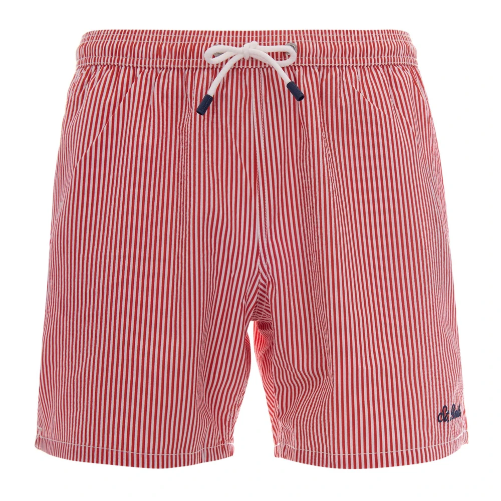 Mc2 Saint Barth Men's Pink Beachwear, Xl, Patmos Swim Short With Back Flap Pocket