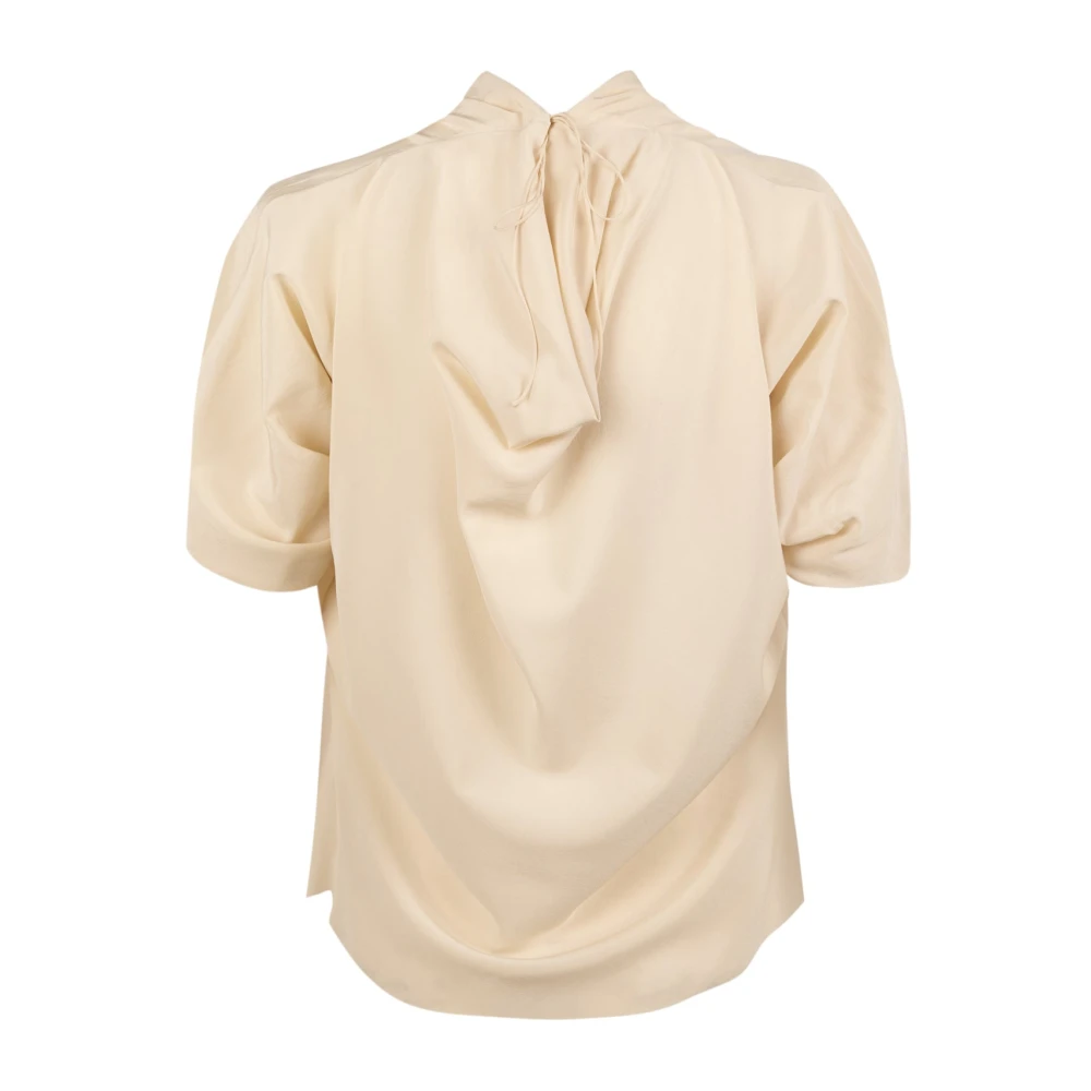 Cortana Liv ivoor stretch zijden blouse Beige Dames