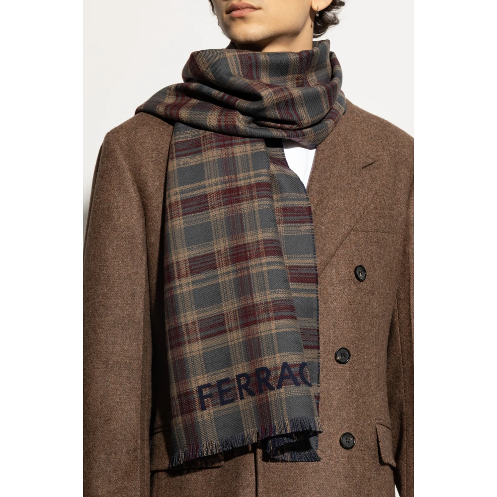 Salvatore Ferragamo Wollen sjaal Blue Heren