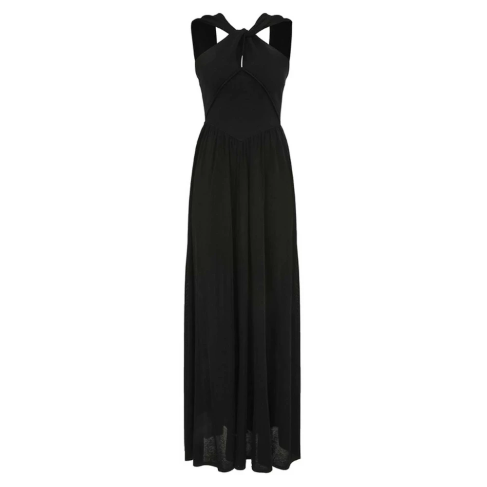 Zimmermann Zwart Halternek Midi Jurk Black Dames