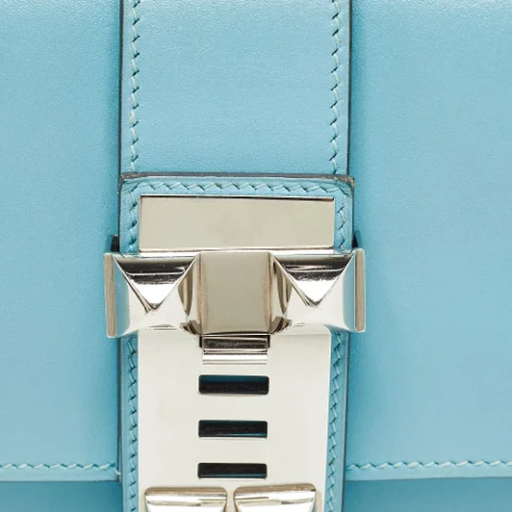 Hermès Vintage Pre-owned Leather clutches Blue Dames
