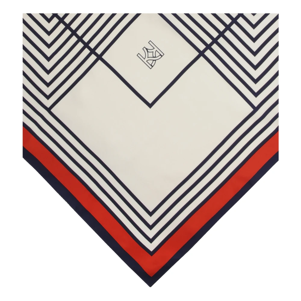Kazar Zijden sjaal in marine stijl Multicolor Dames