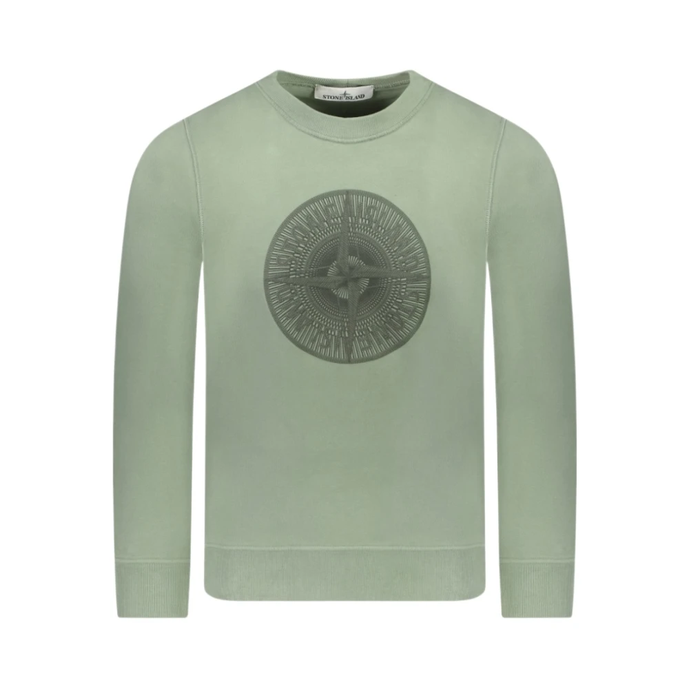 Stone Island Groene Sweatshirt met Geborduurd Logo Green Heren