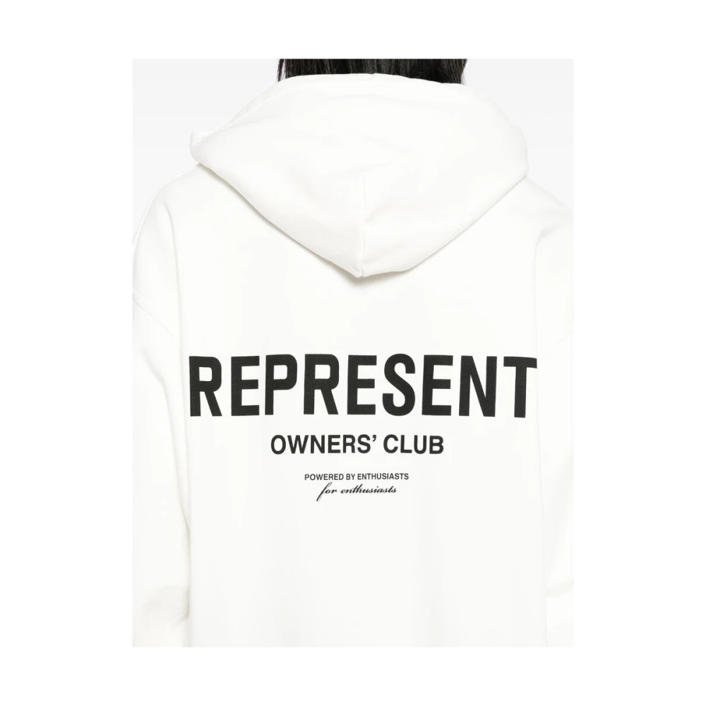 Represent Hoodie met Logoprint White Heren