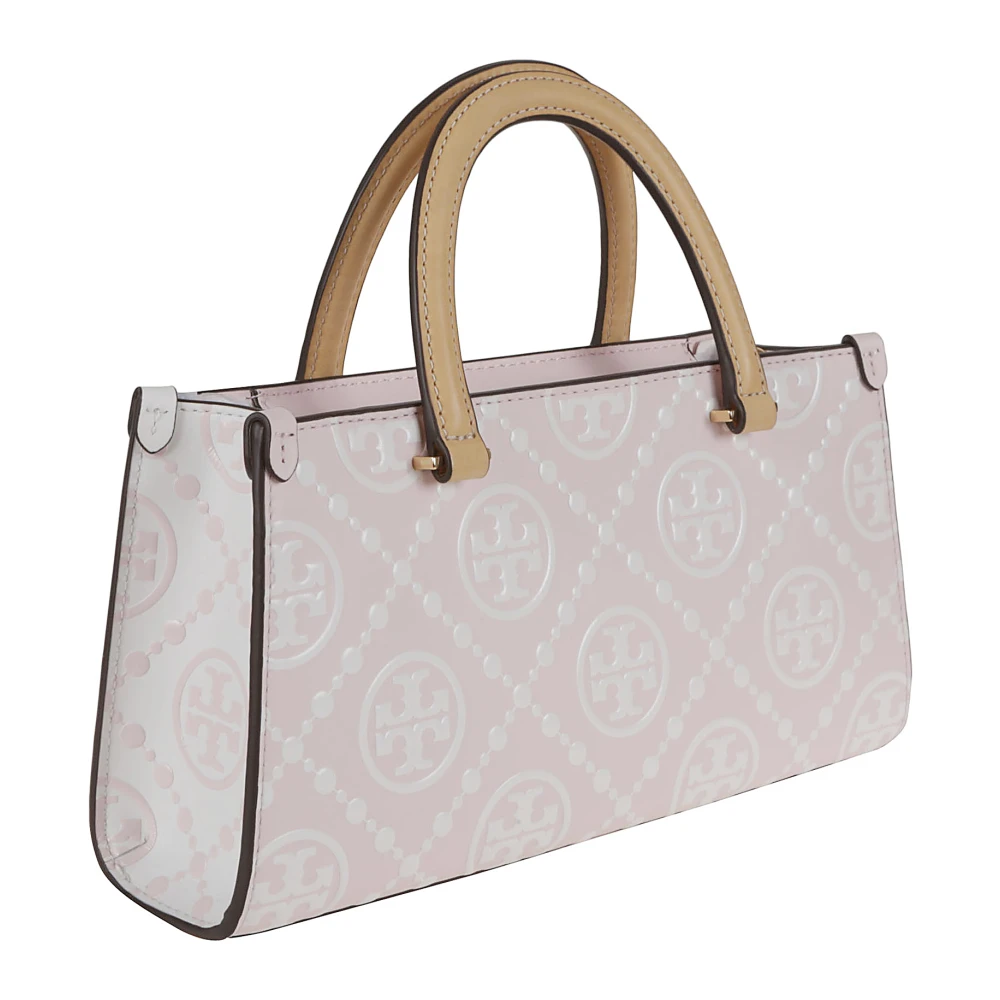 TORY BURCH Stijlvolle Roze & Paarse Crossbody Tas Beige Dames