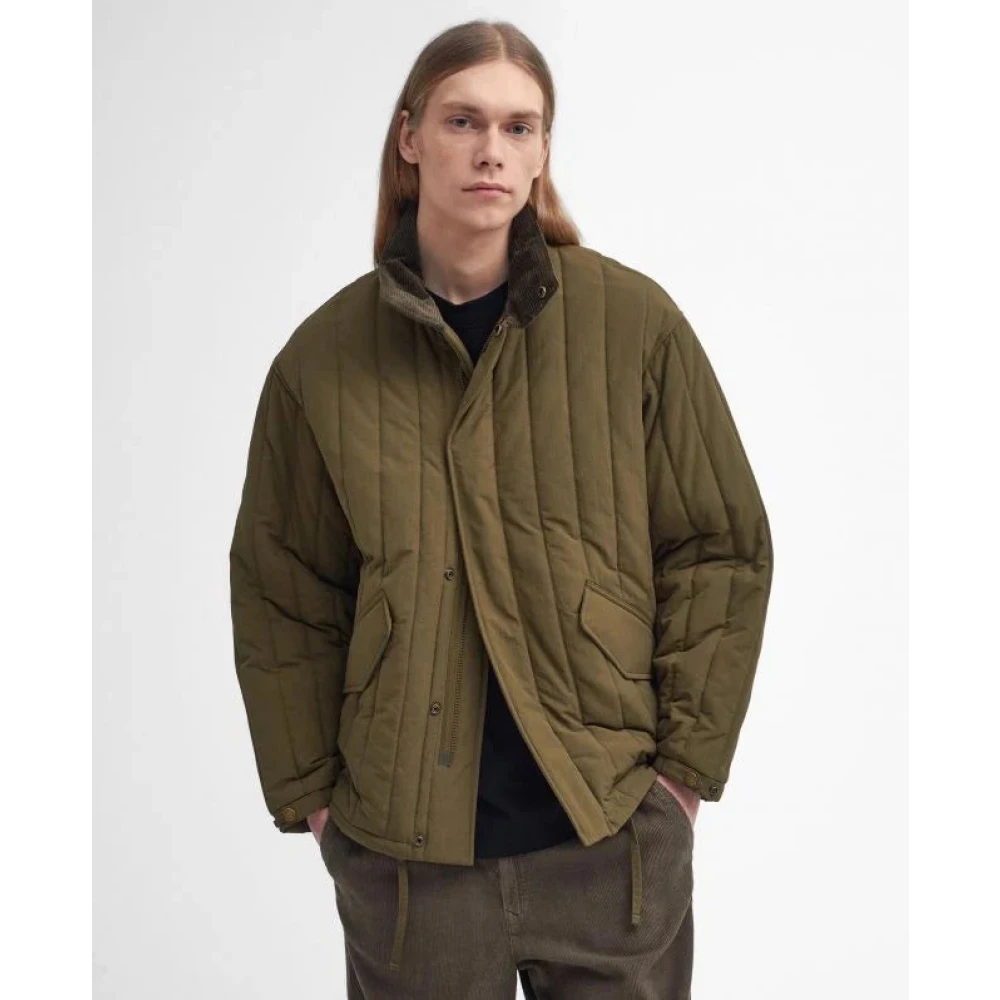 Barbour Field Quilted Jacket Light Sage Green Heren