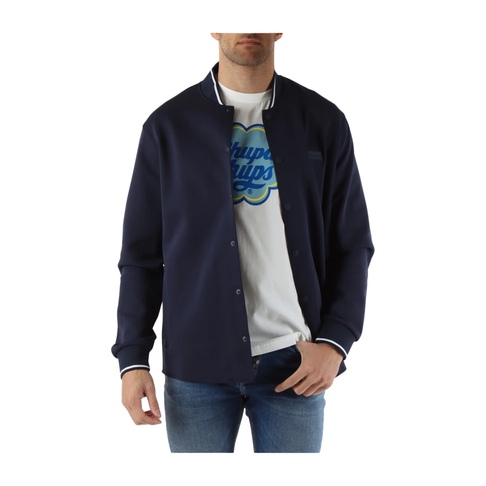 Antony Morato Slim Fit Katoenen Overhemdjasje met Logopatch Blue Heren