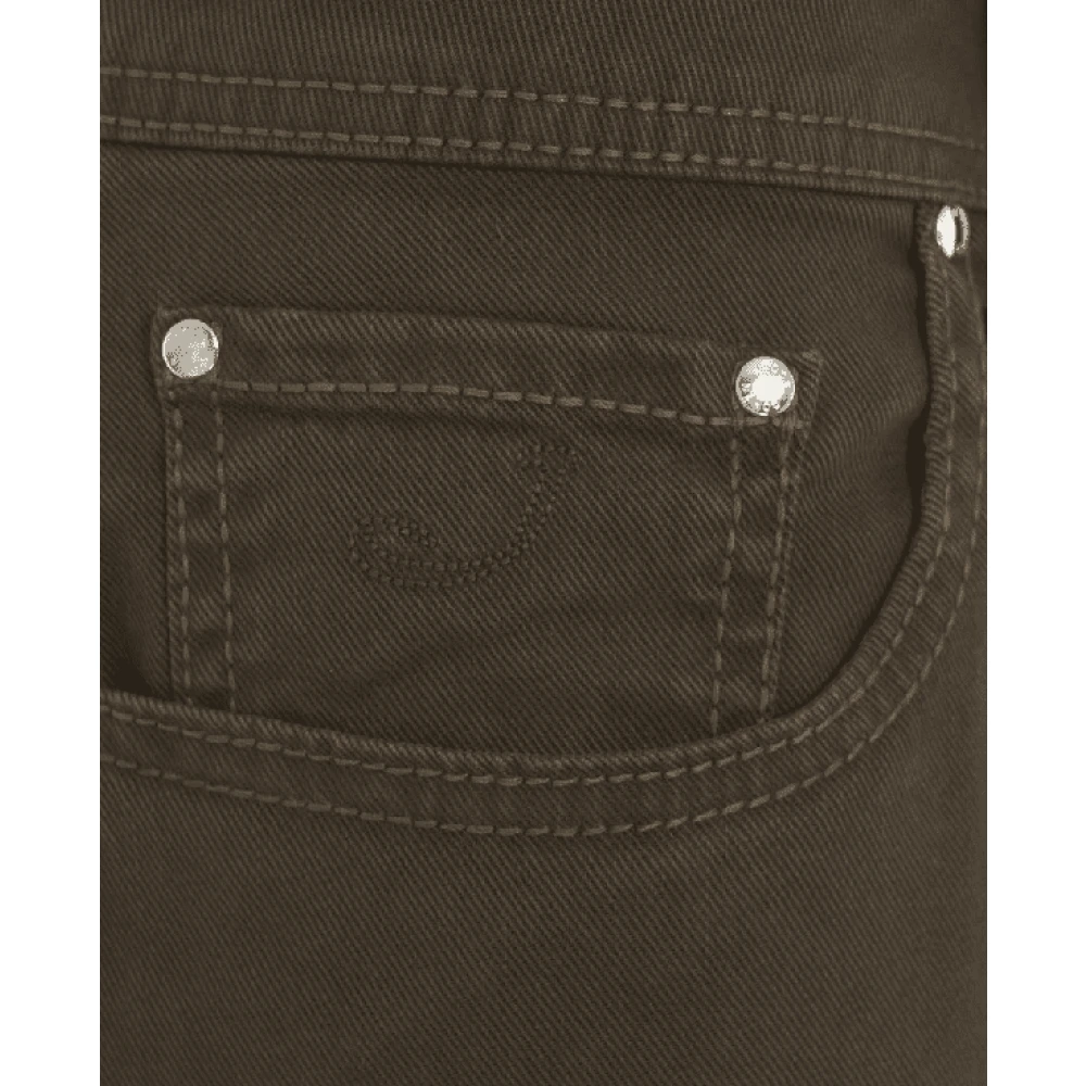 Jacob Cohën Bruine Bard Broek met Logodetails Green Heren