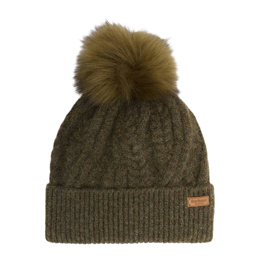 Barbour Women's Green Elsdon Beanie Hat - Image 3