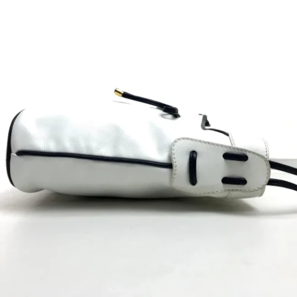 Celine Vintage Pre-owned Leather shoulder-bags White Dames