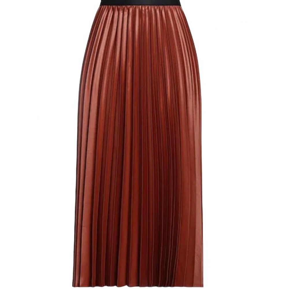 Pennyblack Geplooide Lange Rok Brown Dames