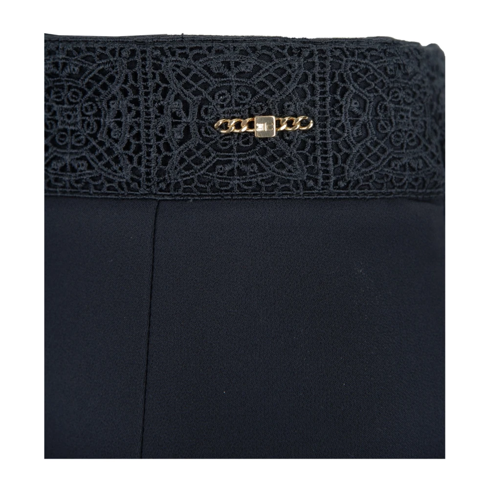 Elisabetta Franchi Minirok met Kant Black Dames