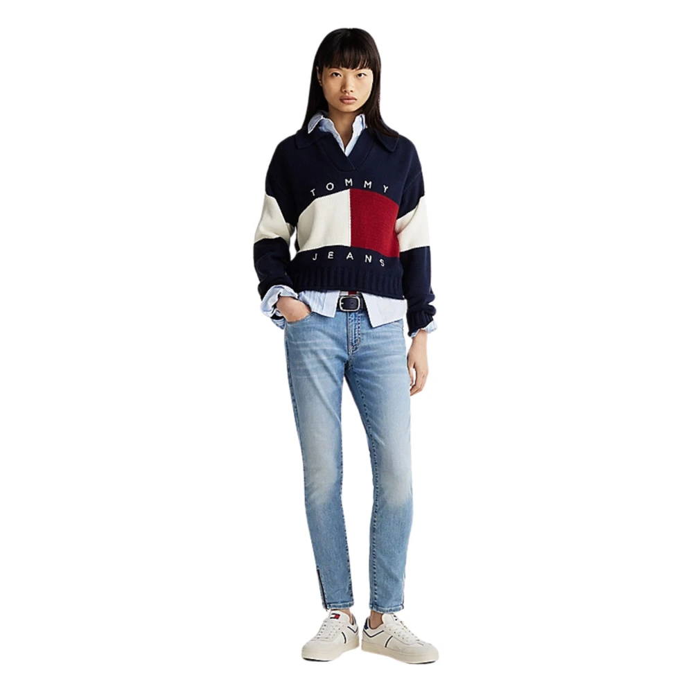 Tommy Hilfiger Skinny Jeans met enkelritsen Blue Dames