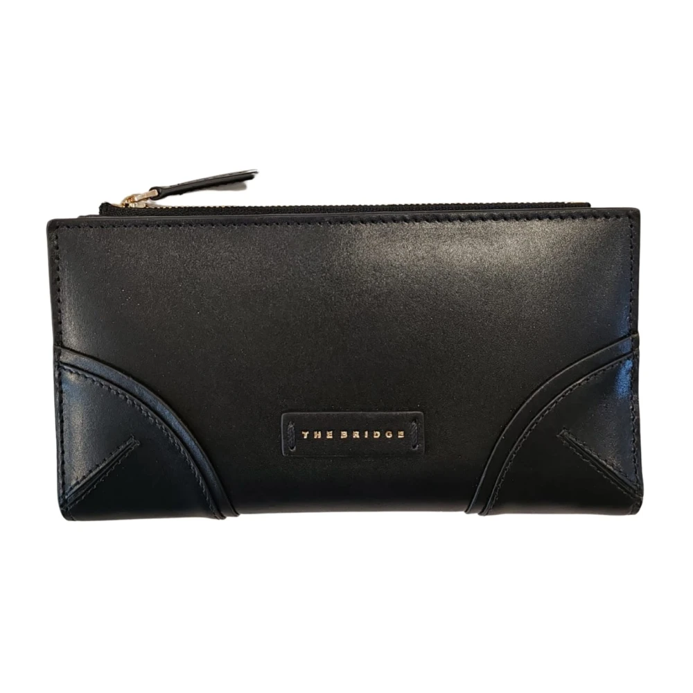 The Bridge Femme Noir Accessoires, Taille: One Size Portefeuille Matilde En Cuir Avec Porte-Monnaie
