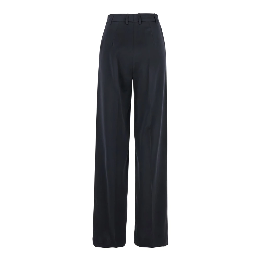 Plain Units Blauwe Op Maat Gemaakte Satijnen Broek voor Vrouwen Blue Dames