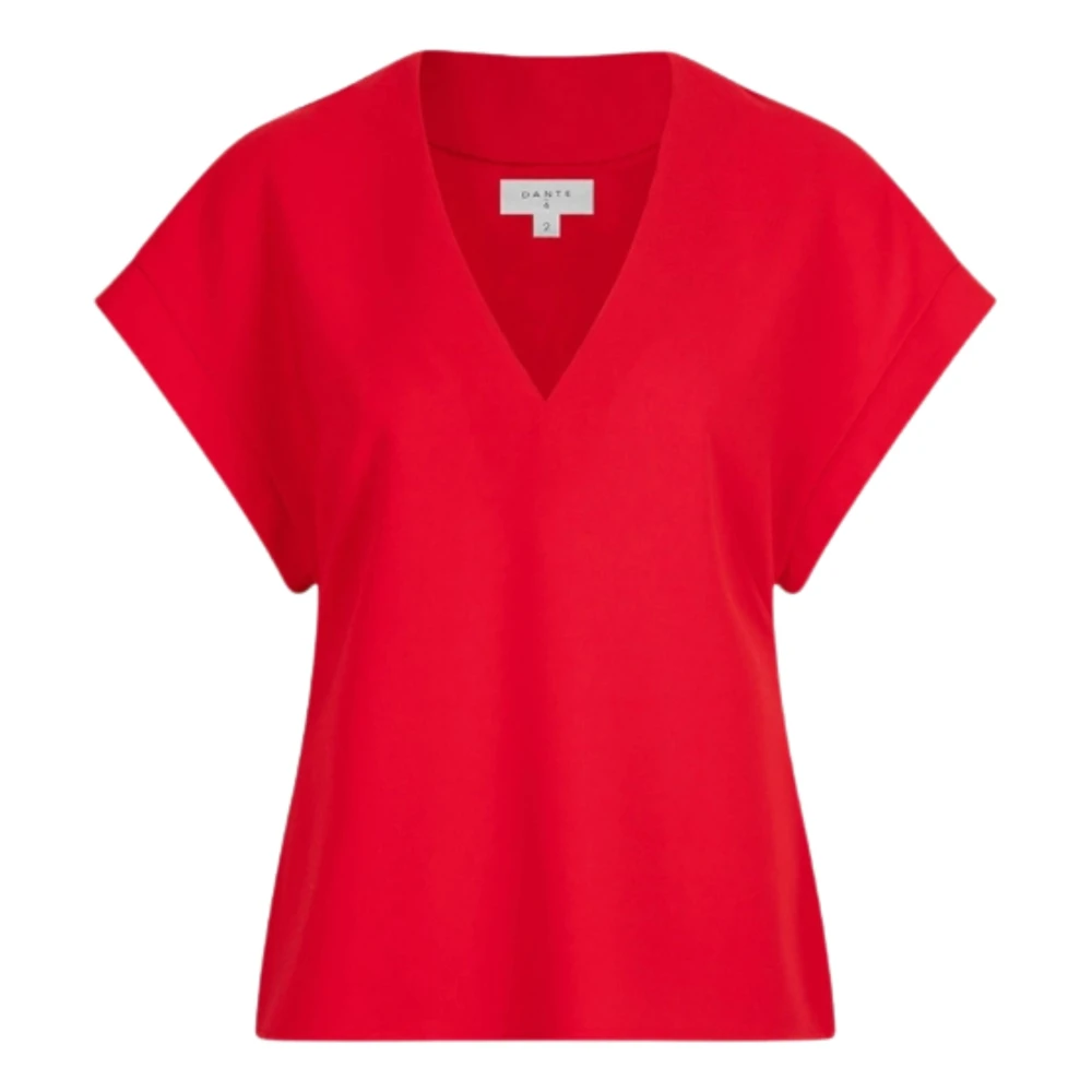 Dante 6 Gedetailleerde Split Top in Rood Red Dames