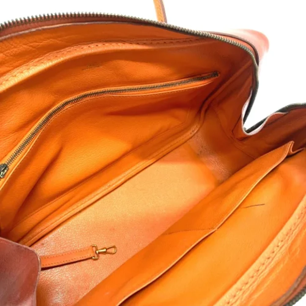 Hermès Vintage Pre-owned Leather handbags Orange Dames