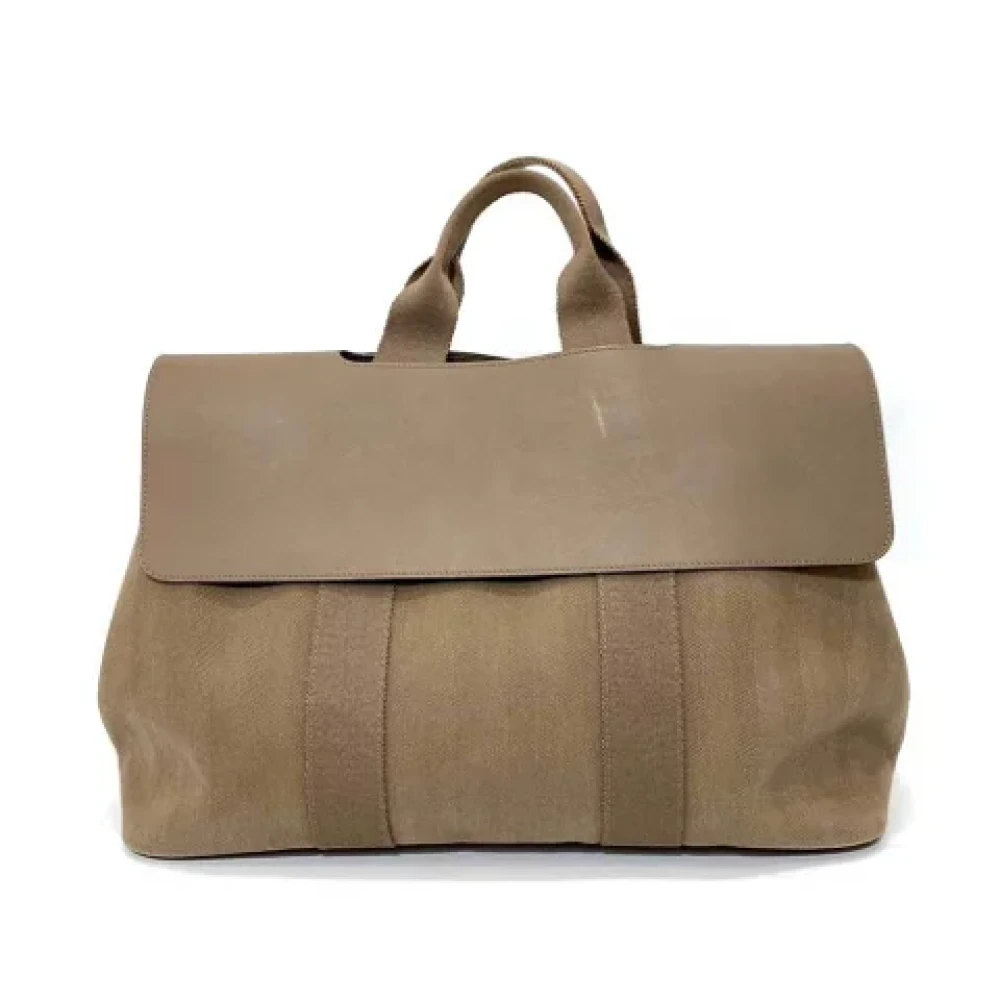 Hermès Vintage Pre-owned Fabric handbags Beige Dames