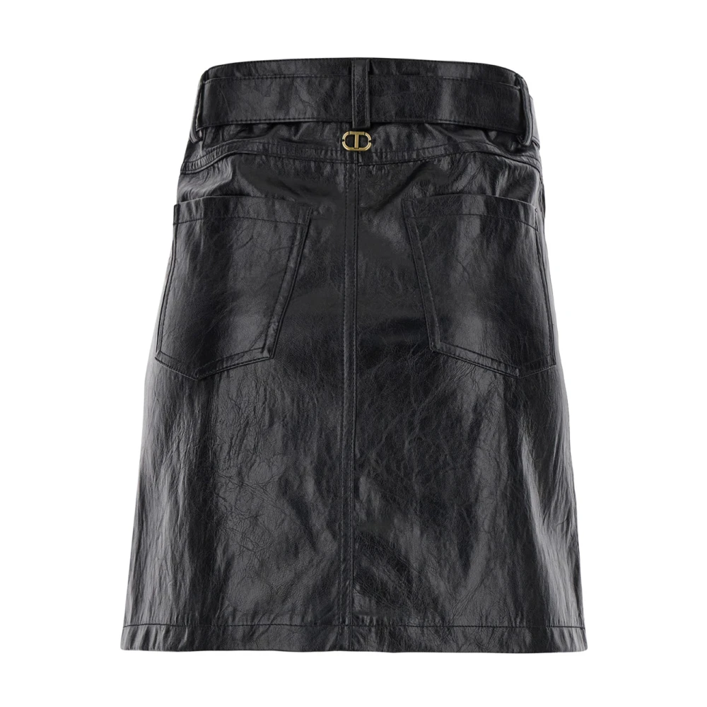 Twinset Zwarte Minirok Black Dames