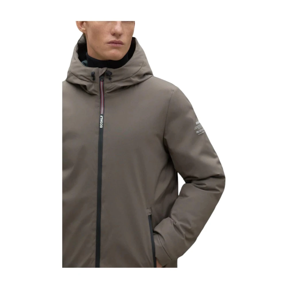 Ecoalf Waterbestendige Polyesterjas met Productie Brown Heren