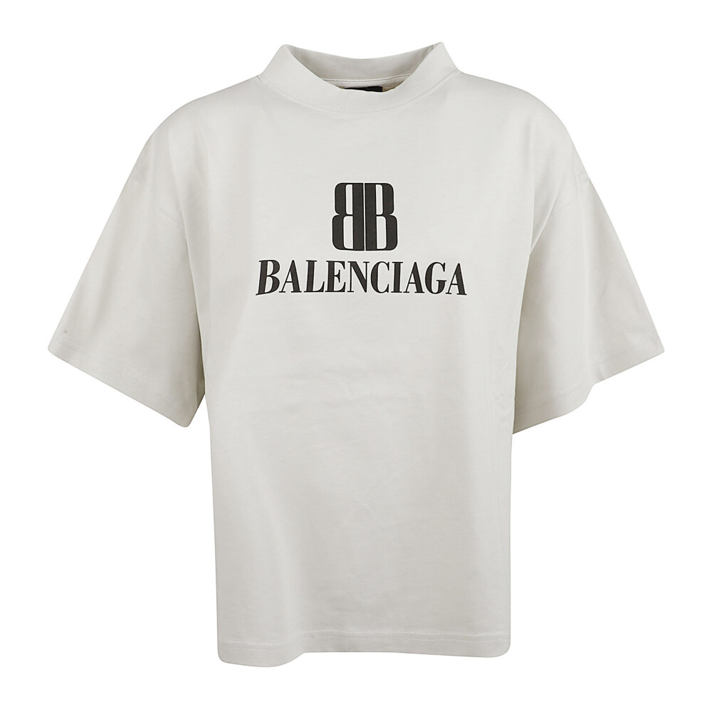 BALENCIAGA Tシャツ Sサイズ ホワイト 正規品 美品 BALENCIAGA バレンシアガ ロゴプリント 半袖 Tシャツ S ホワイト