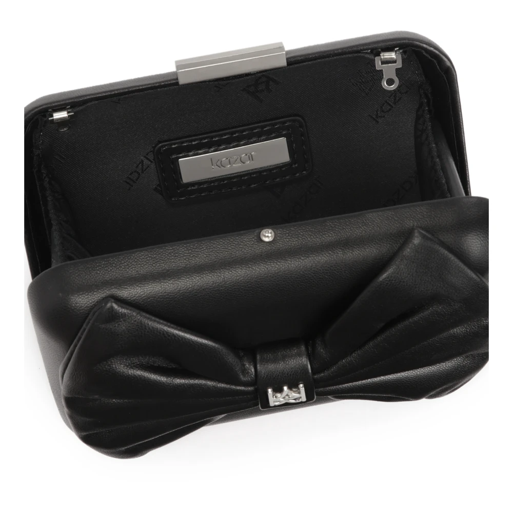 Kazar Kleine zwarte clutch tas met versiering Black Dames