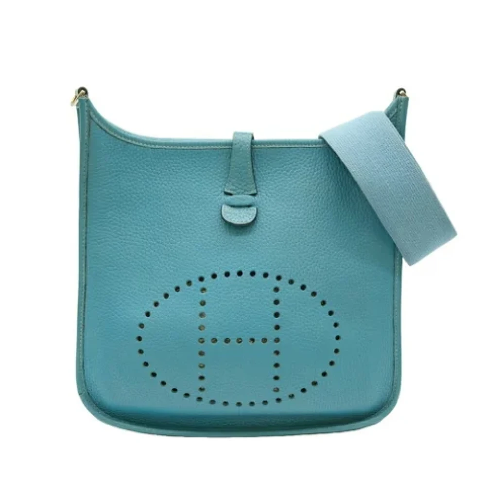 Hermès Vintage Pre-owned Fabric shoulder-bags Blue Dames