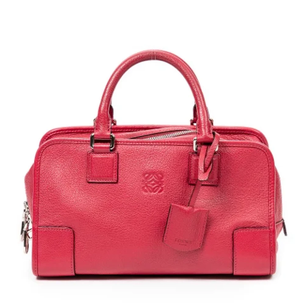 Loewe Pre-owned Leather handbags Roze Dames