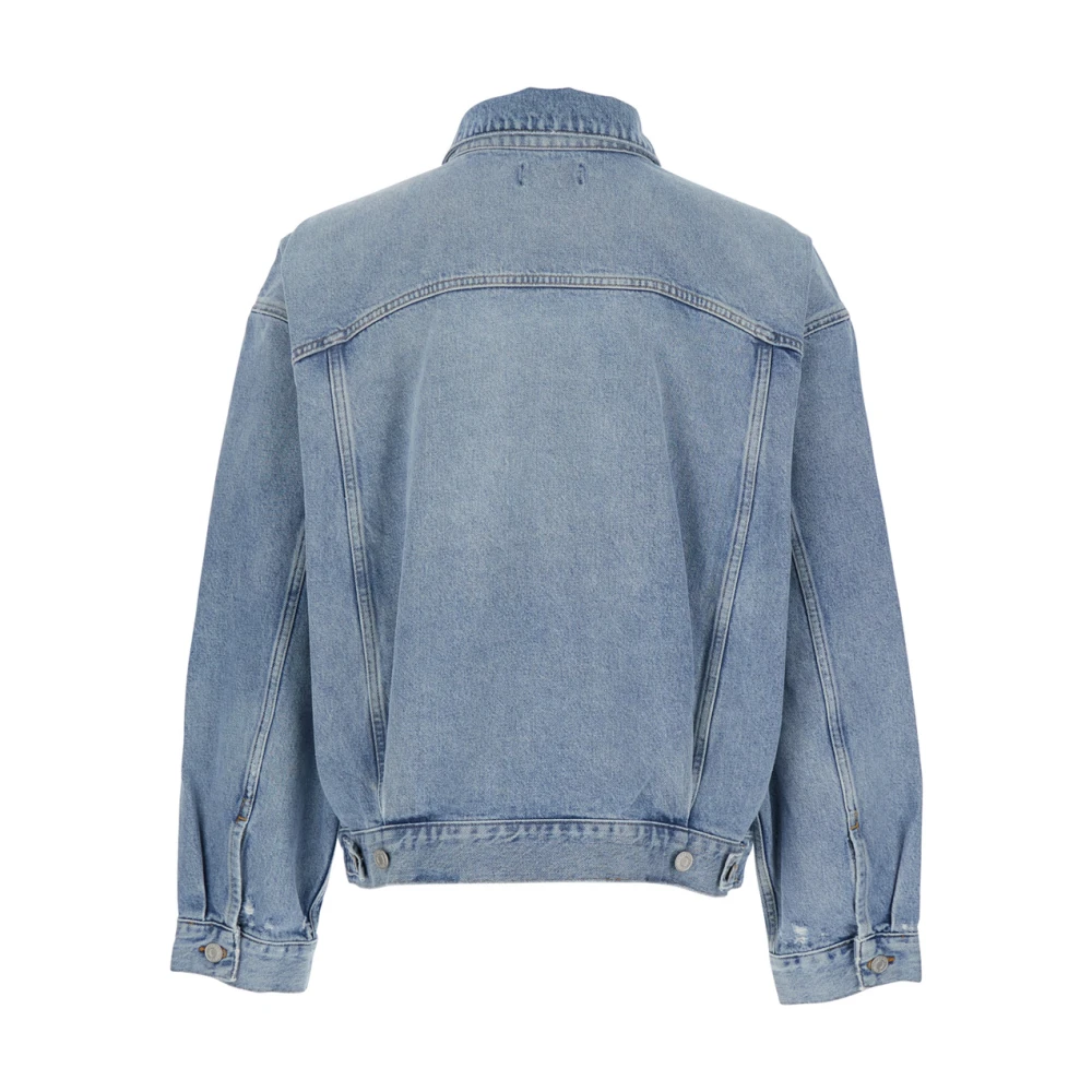 Agolde Lichtblauwe Denim Jack met Klassieke Kraag Blue Heren