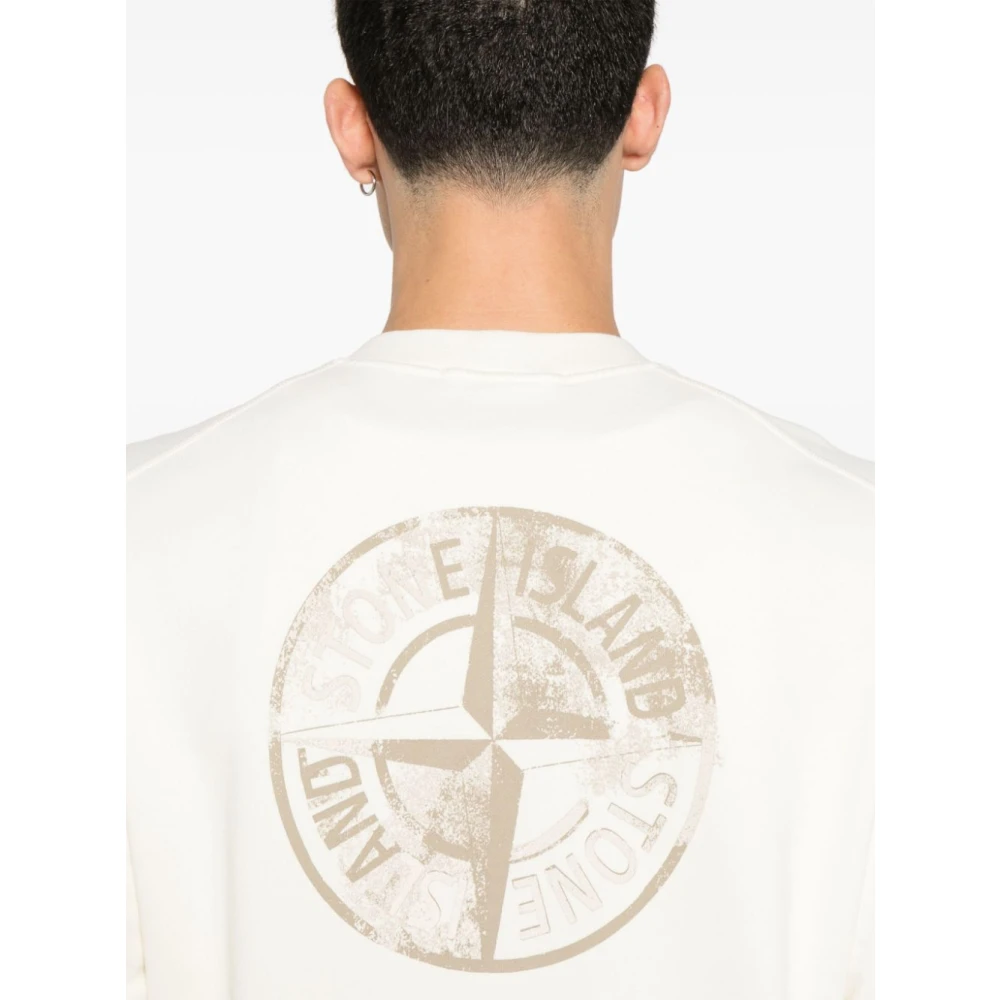 Stone Island Witte Sweatshirt voor Mannen White Heren