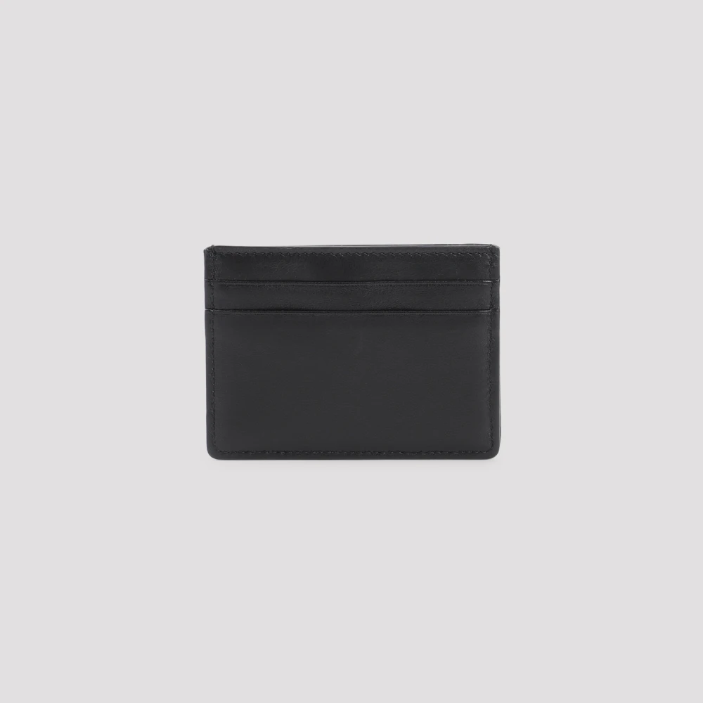 Valentino Garavani Zwarte Leren Portemonnee Aw24 Black Heren