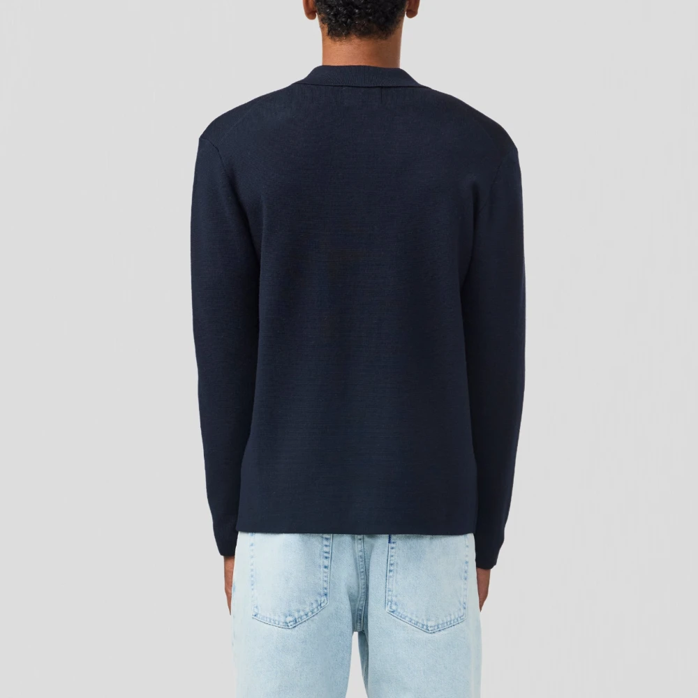 Nn07 Volledige Rits Trui Diep Marineblauw Blue Heren