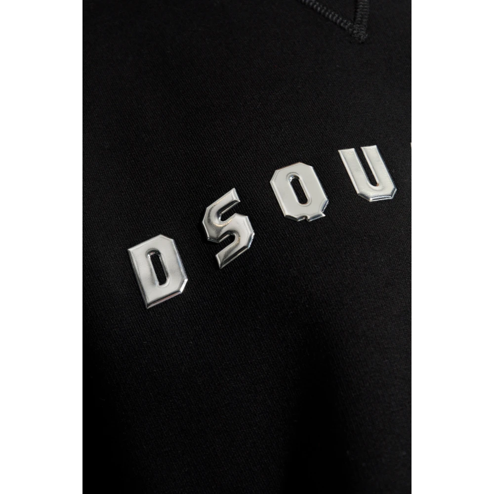 Dsquared2 Sweatshirt met logo Black Dames