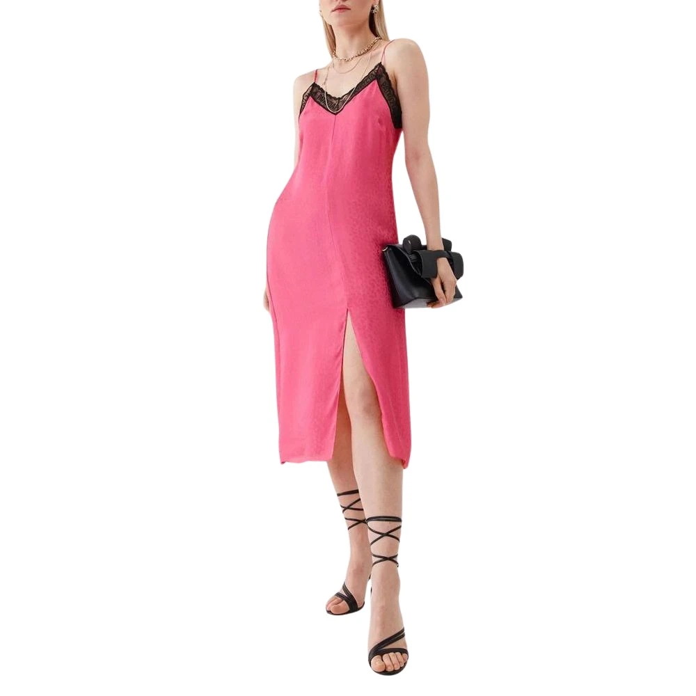 Patrizia Pepe Femme Rose - Robe Midi - Robes - Taille: 38 Fr