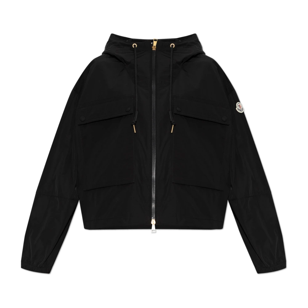 Moncler Black Light Jackets, Female, L, Sauvan Jacket