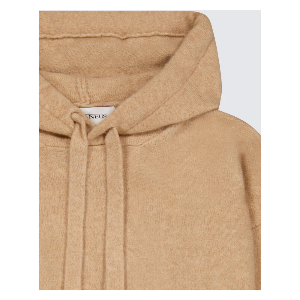 Laneus Comfortabele Hoodie in Kasjmier Zijde Brown Heren