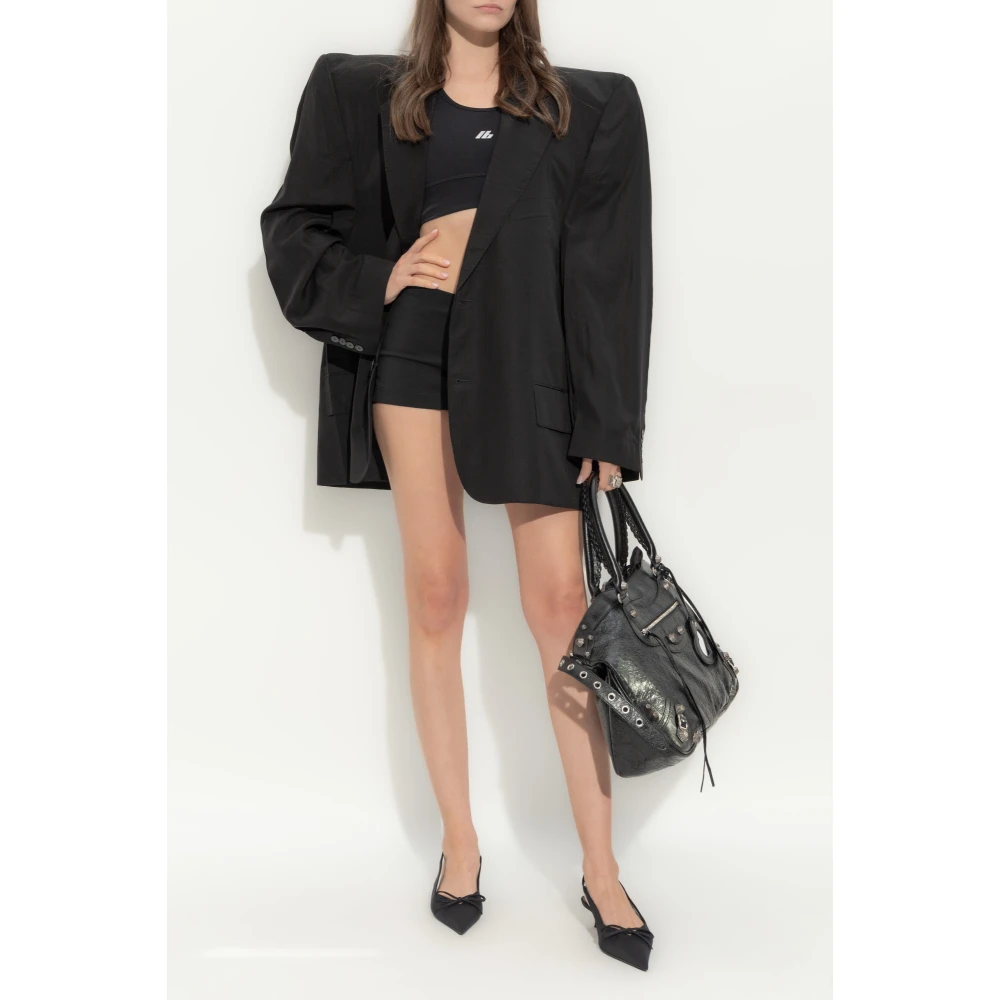 Balenciaga Mouwloze Crop Top Black Dames