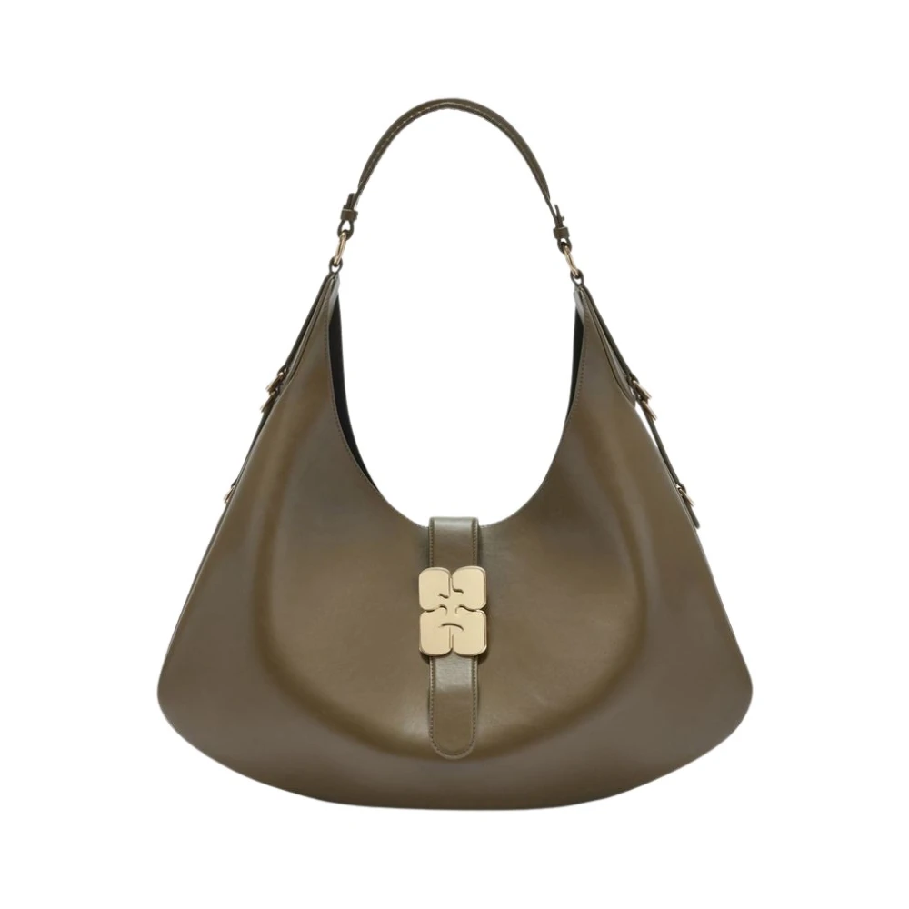 Ganni Donna Verde Large Kat Bag In - Immagine 3