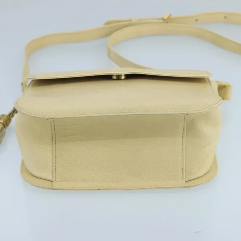 Valentino Vintage Pre-owned Leather shoulder-bags Beige Dames