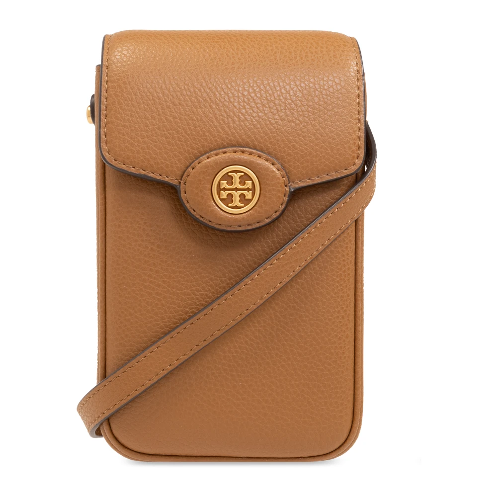 TORY BURCH Robinson telefoontasje met band Brown Dames