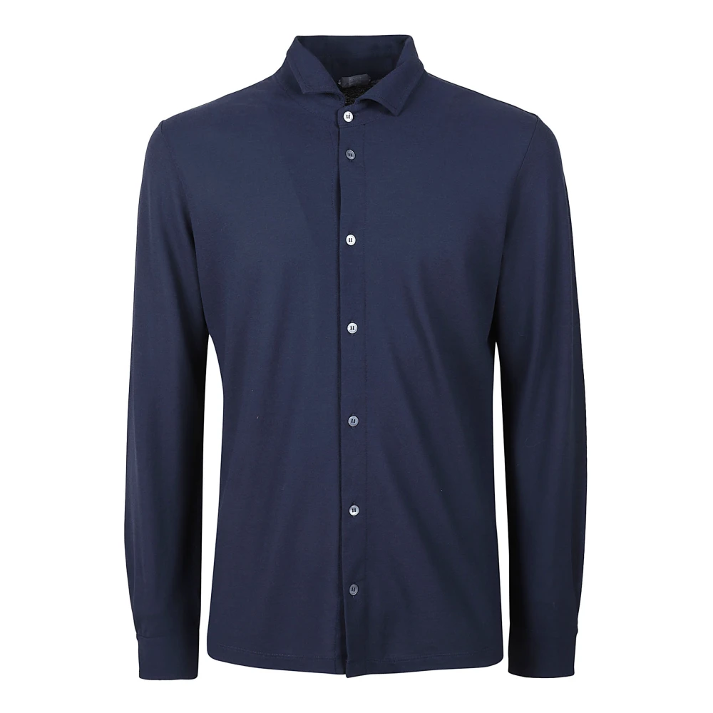 Zanone Witte Katoenen Jersey Shirt Blue Heren