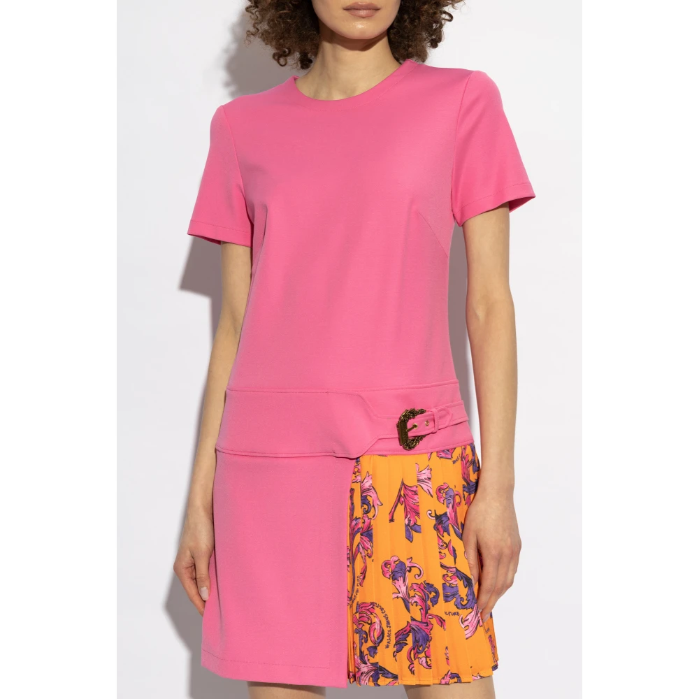 Versace Jeans Couture Jurk met decoratieve applicatie Pink Dames