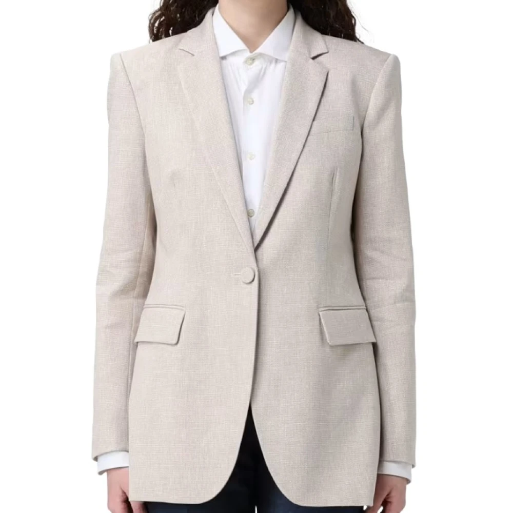 Pt Torino Women's Beige Blazers, M, Fanny Blazer