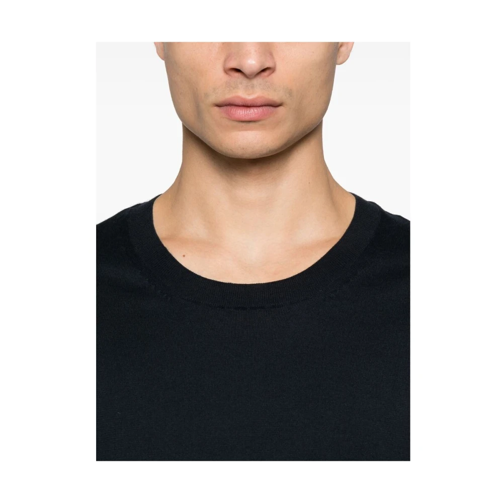 Tom Ford Navy Blue Crew Neck Sweater Blue Heren