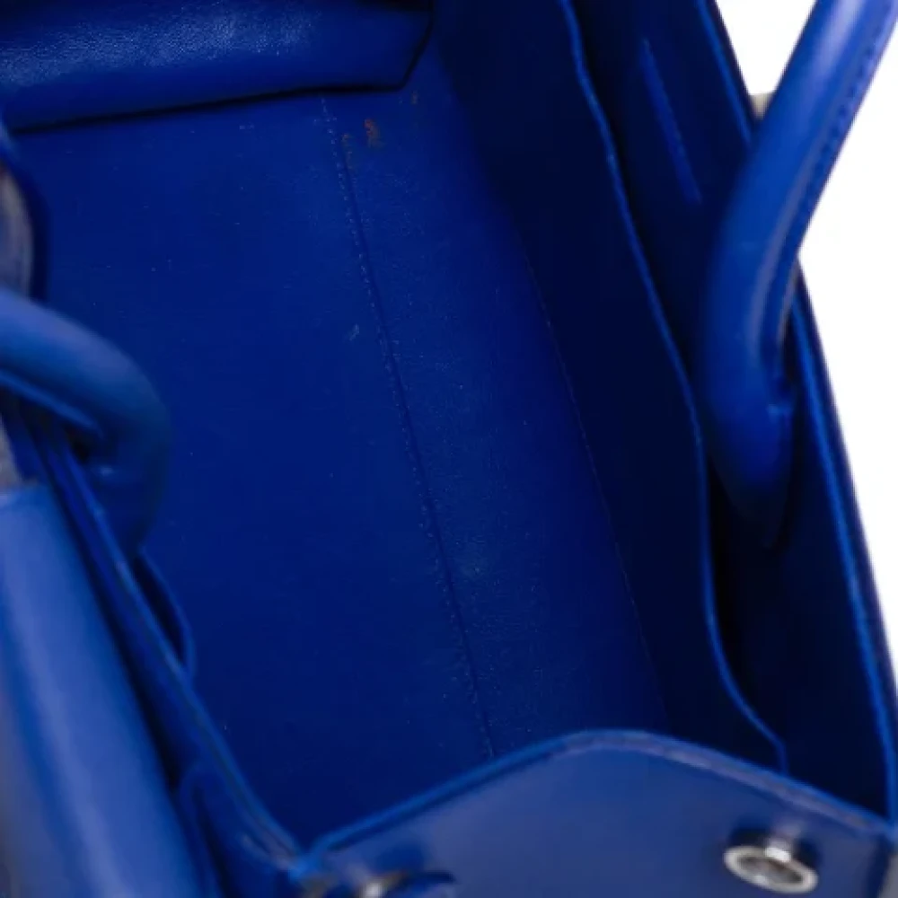 Dior Vintage Pre-owned Leather totes Blue Dames