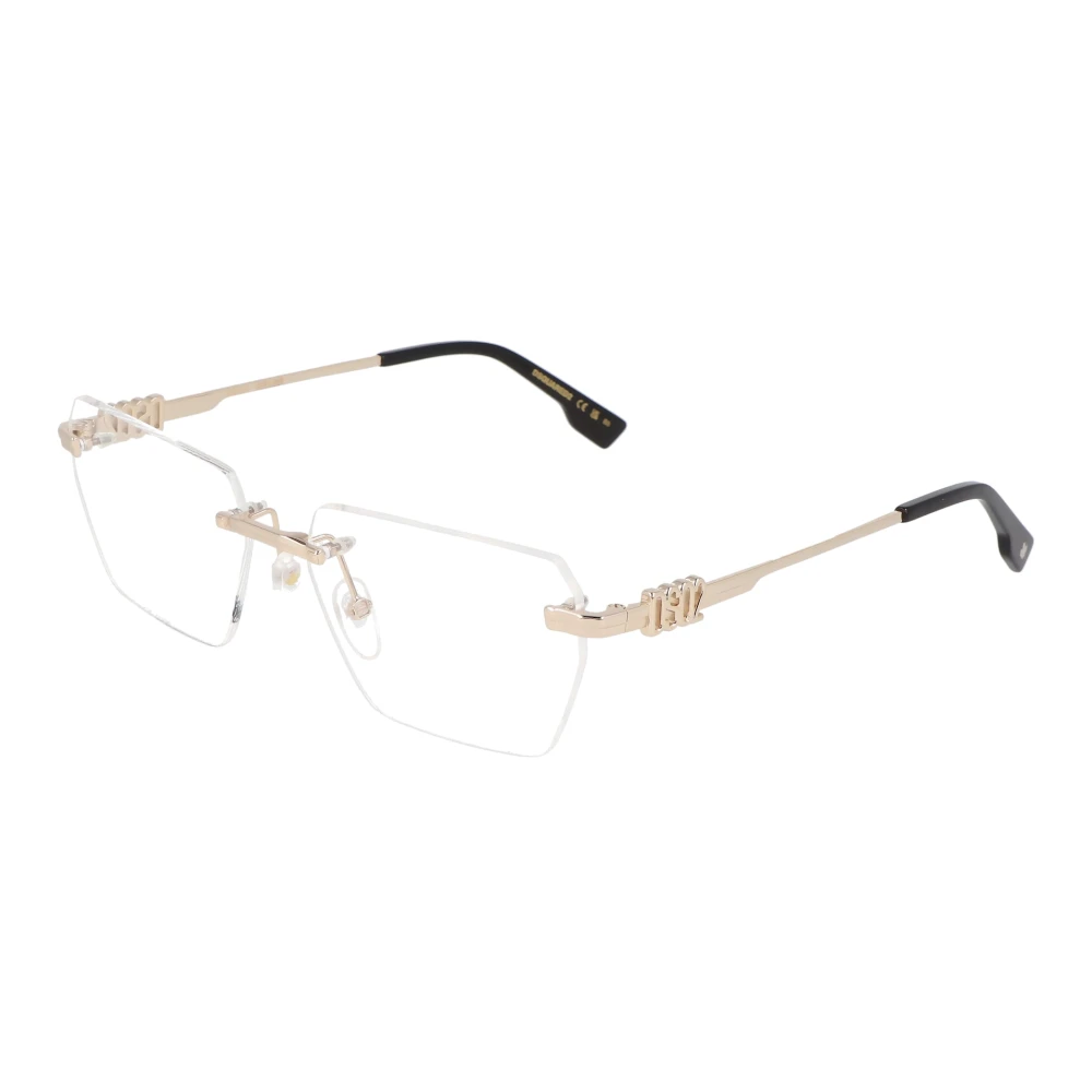 Dsquared2 Vierkante Metalen Frame Bril Yellow Unisex