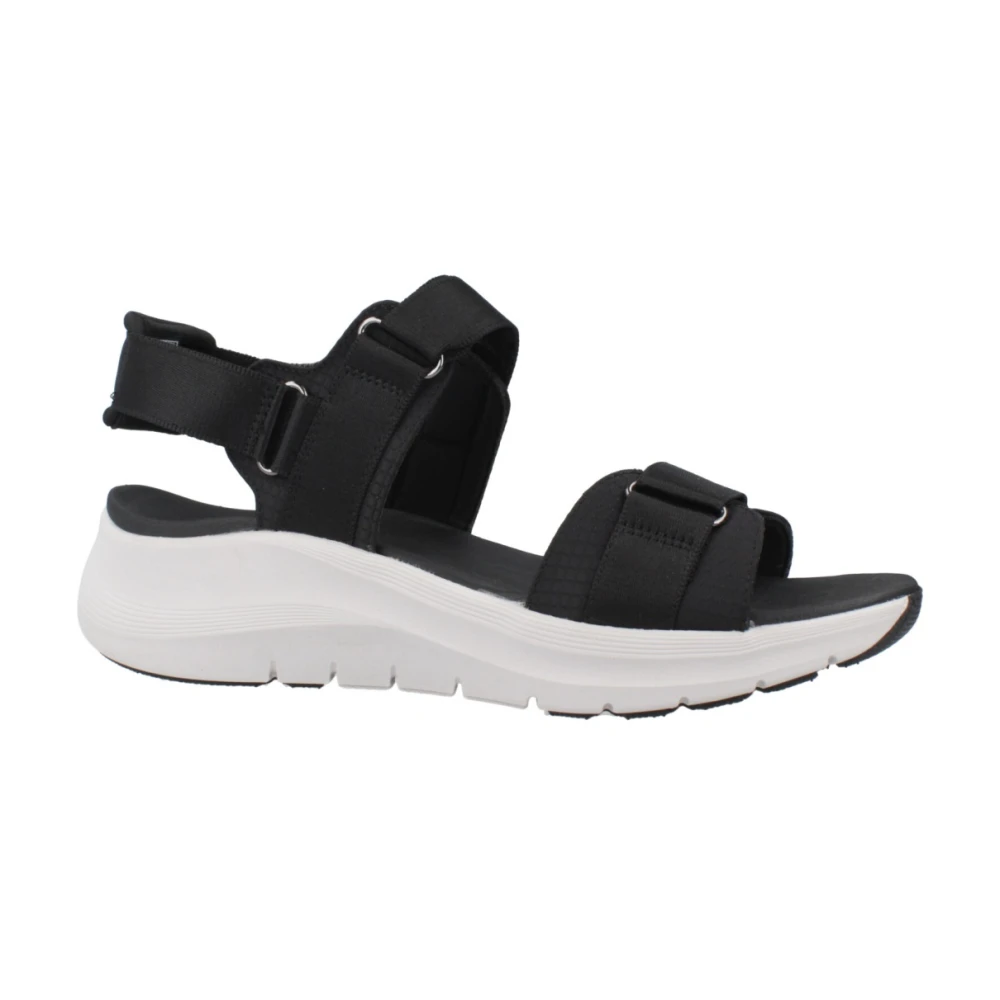 Skechers Women's Black Stylish Flat Sandals For - Flat Sandals - 6 Uk - Shoes